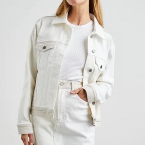 Rails Muholland Classic Trucker Denim Jacket in Ecru Size XS